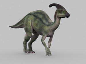 parasaurolophus 8192 hd - 3d animated model 3D Model