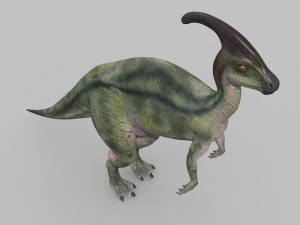 parasaurolophus 8192 hd - 3d animated model 3D Model