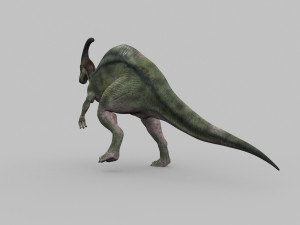 parasaurolophus 8192 hd - 3d animated model 3D Model