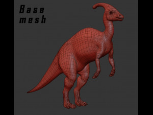parasaurolophus 8192 hd - 3d animated model 3D Model