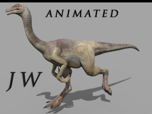 gallimimus 8192 hd - 3d animated model 3D Model