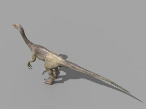 gallimimus 8192 hd - 3d animated model 3D Model