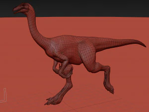 gallimimus 8192 hd - 3d animated model 3D Model