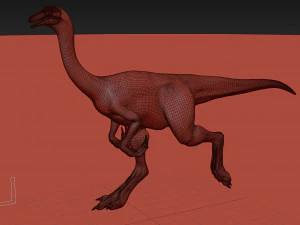 gallimimus 8192 hd - 3d animated model 3D Model