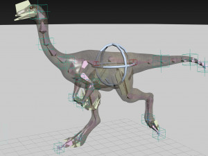 gallimimus 8192 hd - 3d animated model Model 3D