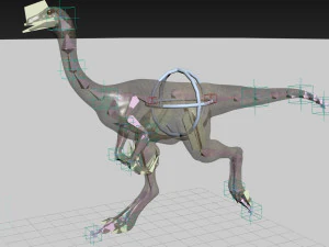 gallimimus 8192 hd - 3d animated model 3D Model