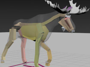 仮想ヘラジカ 3Dモデル