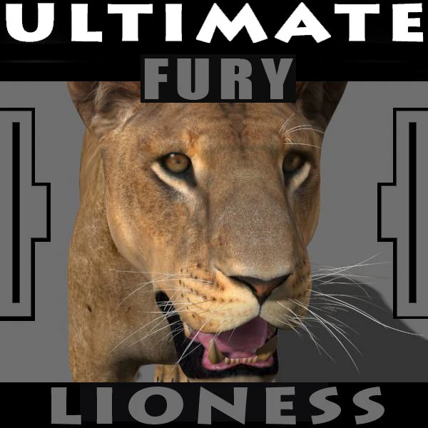 lioness fur 3D Model .c4d .max .obj .3ds .fbx .stl .blend