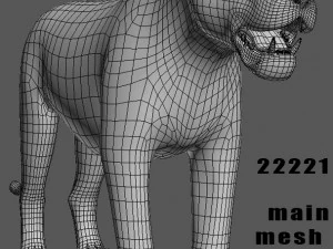 panther no fur 3D Model