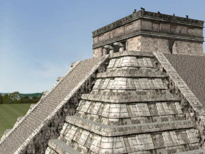 photoreal mayan temple 3D Model