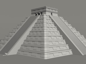photoreal mayan temple Model 3D