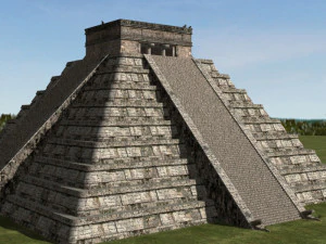 photoreal mayan temple 3D Model