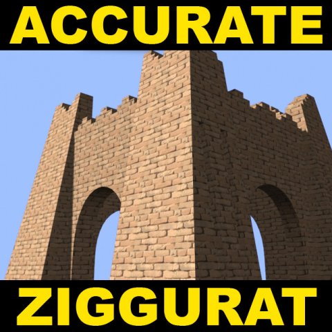 the accurate ziggurat of ur 3D Model .c4d .max .obj .3ds .fbx .stl .blend 