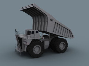 your dump truck - 3d animated truck model Model 3D