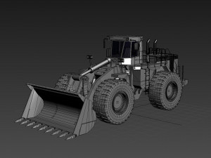 your mining loader - 3d animated loader model 3D Model