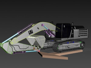 your excavator - 3d animated excavator model Modelo 3D
