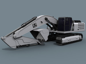 your excavator - 3d animated excavator model Modelo 3D