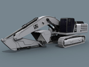 your excavator - 3d animated excavator model Modelo 3D