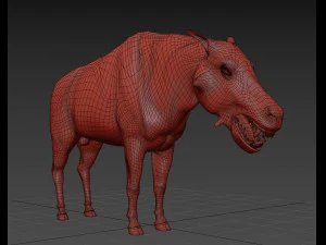 hell pig - daeodon shoshonensis 3D Model