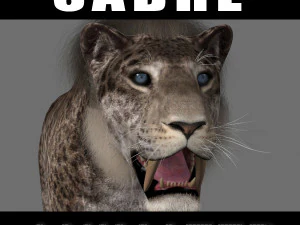 Diente de sable femenino - modelo animado en 3D Modelo 3D