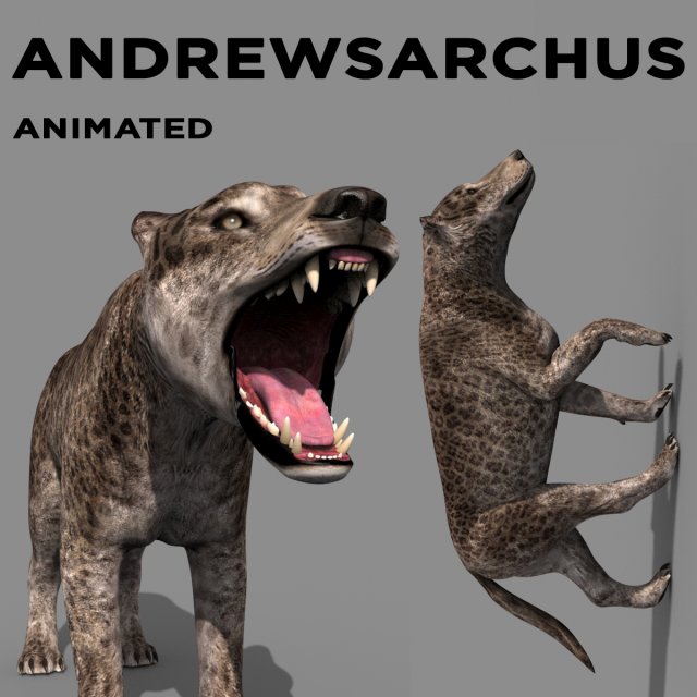 andrewsarchus - 3d animated model Modello 3D .c4d .max .obj .3ds .fbx .stl .blend 