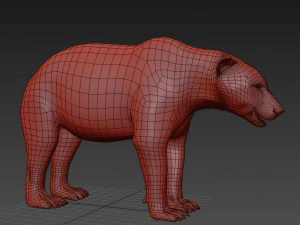 3d animated polar bear 3D Model