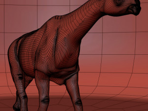 indricotherium 3d - pre-historic mammal 3D Модель