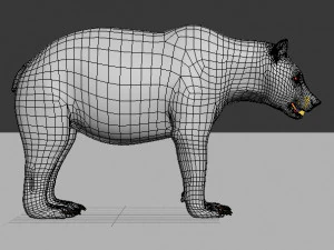 Orso nero animato 3d Modello 3D