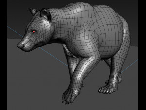 3d animated black bear 3Dモデル