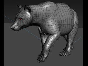 Orso nero animato 3d Modello 3D