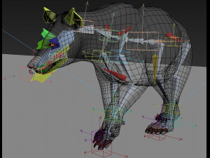 3d animated black bear 3Dモデル