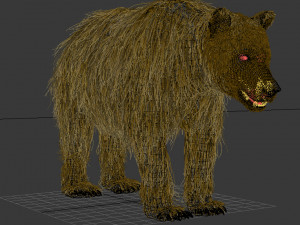 3d animated wild bear 3D 모델