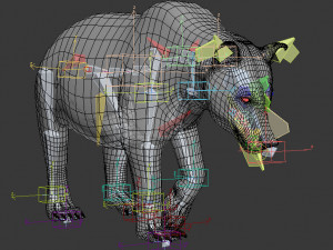 3d animated wild bear 3D 모델