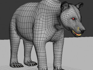 3d animated wild bear 3D 모델