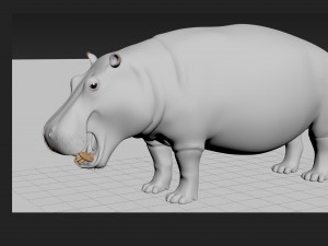 super hippo 8k - animated Model 3D