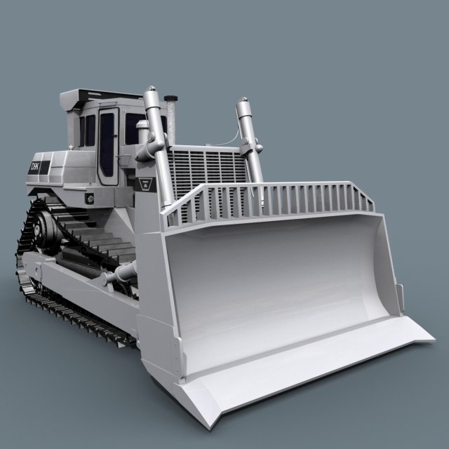 your bulldozer - 3d animated bulldozer model 3D Model .c4d .max .obj .3ds .fbx .stl .blend 