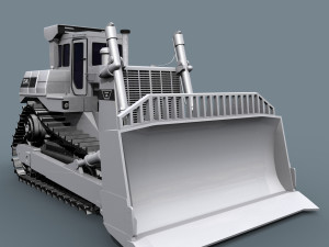 your bulldozer - 3d animated bulldozer model 3D Модель