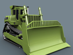 your bulldozer - 3d animated bulldozer model 3D Model