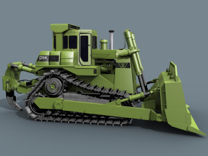 your bulldozer - 3d animated bulldozer model 3D Model