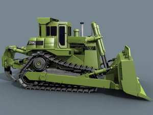 your bulldozer - 3d animated bulldozer model 3D Model