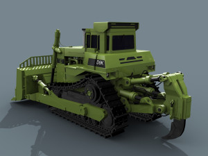your bulldozer - 3d animated bulldozer model 3D Model
