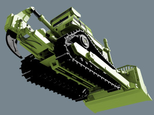 your bulldozer - 3d animated bulldozer model 3D Model