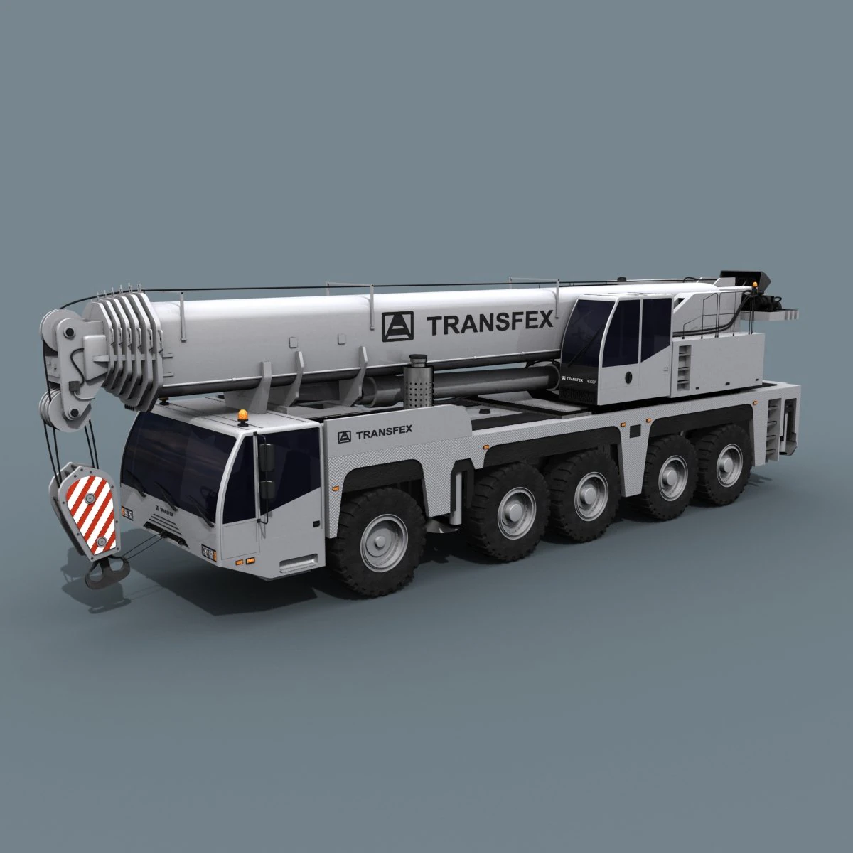 your wheeled crane - 200 t 3d animated crane model 3D Model .c4d .max .obj .3ds .fbx .stl .blend 