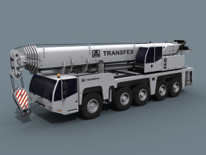 your wheeled crane - 200 t 3d animated crane model 3Dモデル