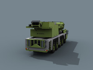 your wheeled crane - 200 t 3d animated crane model 3D 모델