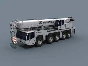 your wheeled crane - 200 t 3d animated crane model 3D Model