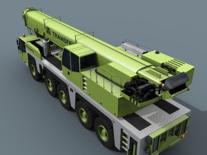 your wheeled crane - 200 t 3d animated crane model 3D 모델