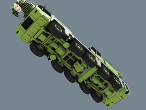 your wheeled crane - 200 t 3d animated crane model 3D 모델