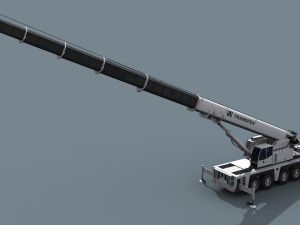your wheeled crane - 200 t 3d animated crane model 3D 모델