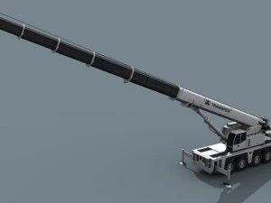 your wheeled crane - 200 t 3d animated crane model 3D Model